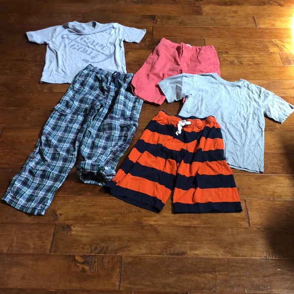 Boys L XL 14 LOT 2 Tops Gray Cape Cod & 2 Shorts Chino Striped & 1 Pull On Pants - Picture 16 of 16